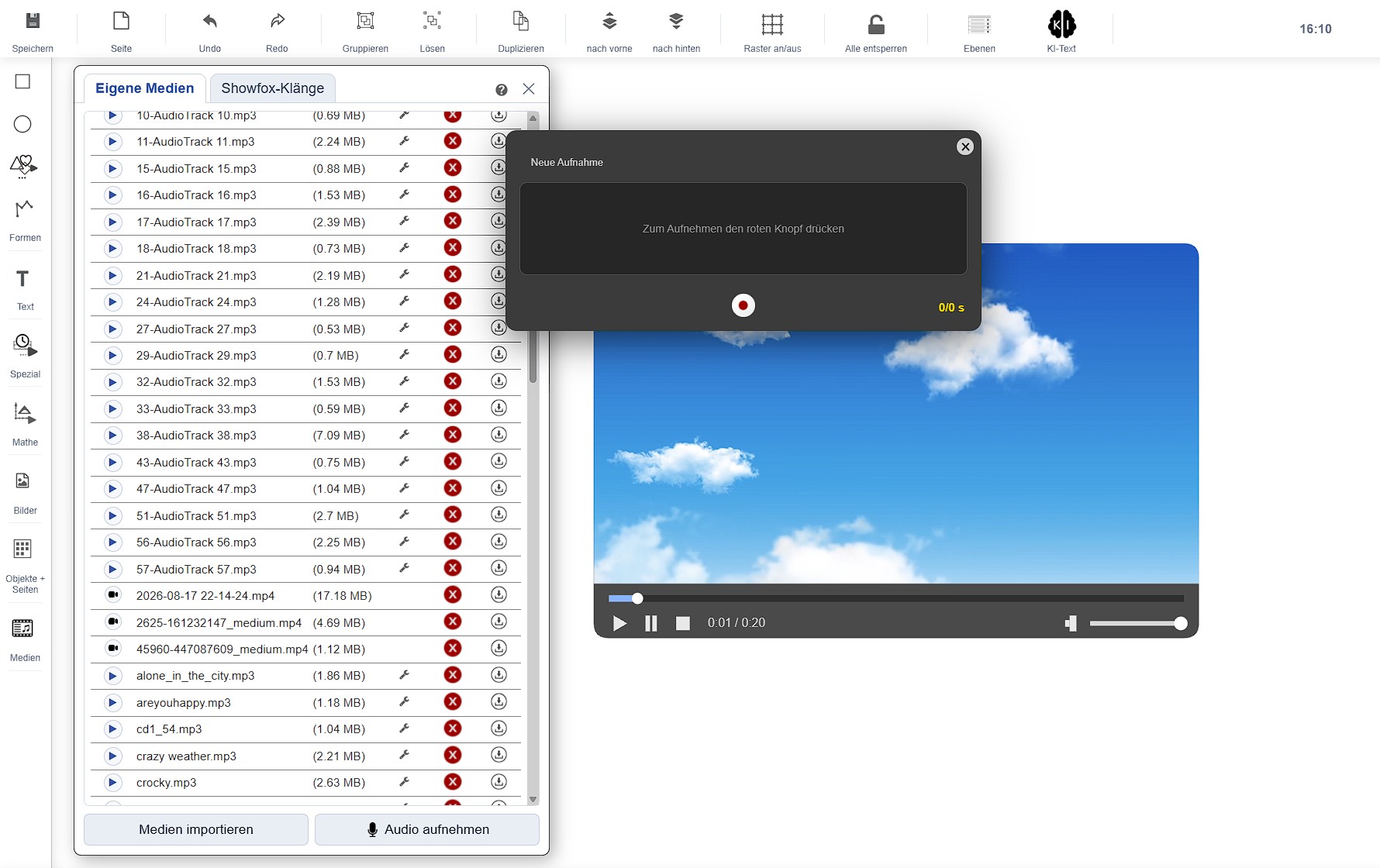 Medienplayer und Ton-Editor
